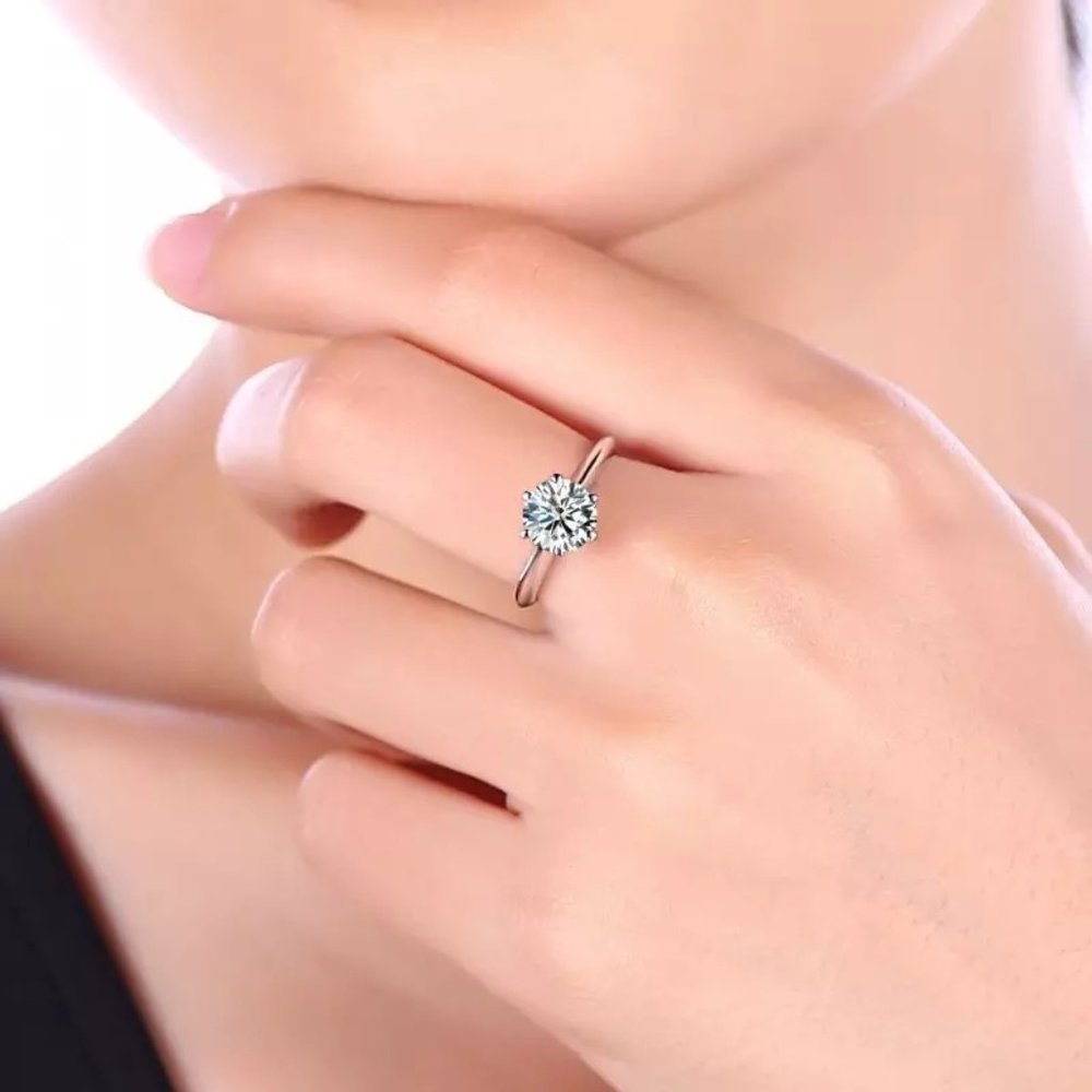 Certified 1ct. t.w. Diamond Solitaire Engagement Ring - Picture 8 of 17